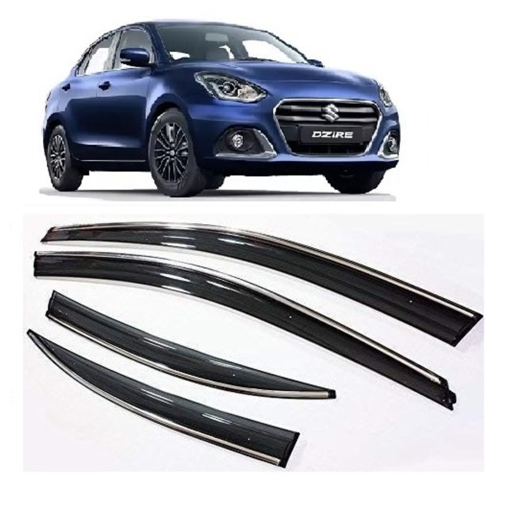 rain window door visor wind deflectors For New Swift Dzire   - Black